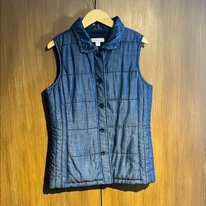 Coldwater Creek quilted Tencel denim vest. Size M